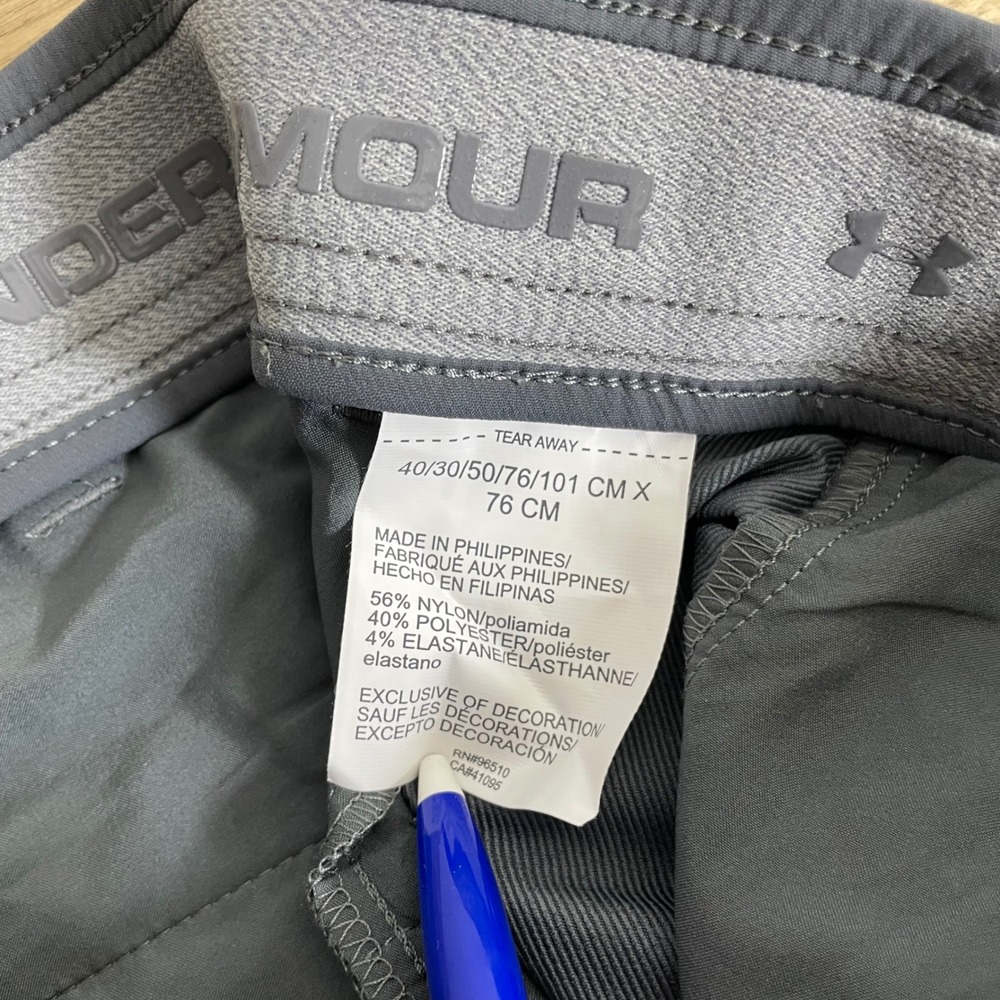 Under Armour UA Mens Showdown Golf Pants Gray Straight Leg 40x30 New Match Play - Picture 8 of 8